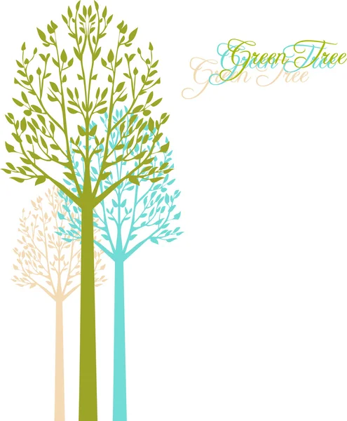 Vektor Hintergrund mit Frühlingsbäumen — Stockvektor