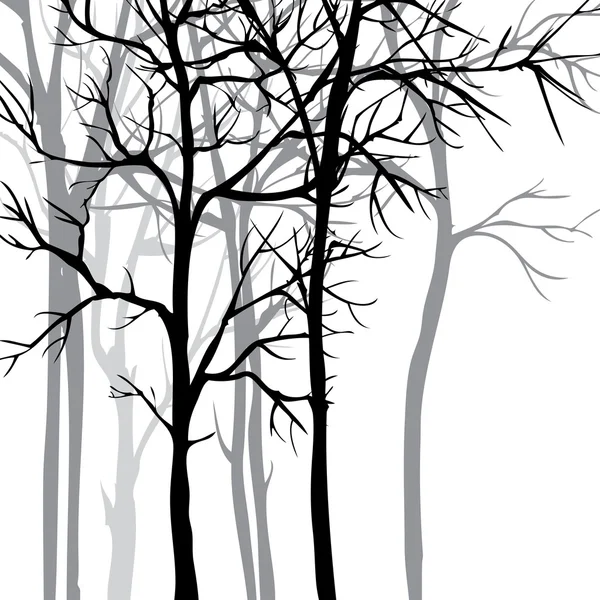 Fond vectoriel avec arbres — Image vectorielle