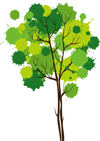 Fond vectoriel avec arbre — Image vectorielle