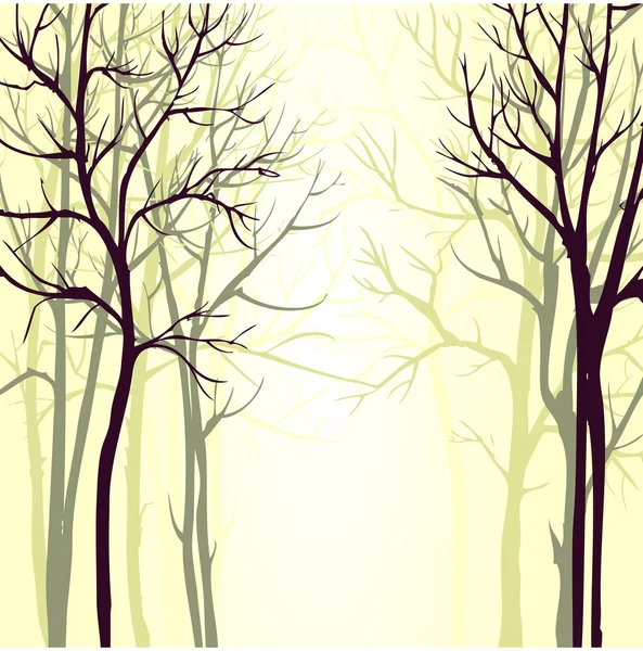 Fond vectoriel avec arbres — Image vectorielle