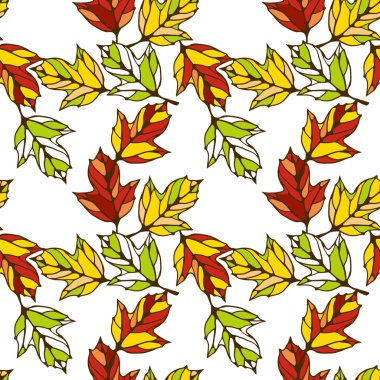 Yapraklı vektörsüz desen