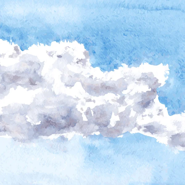 Aquarelle dessin nuages — Image vectorielle