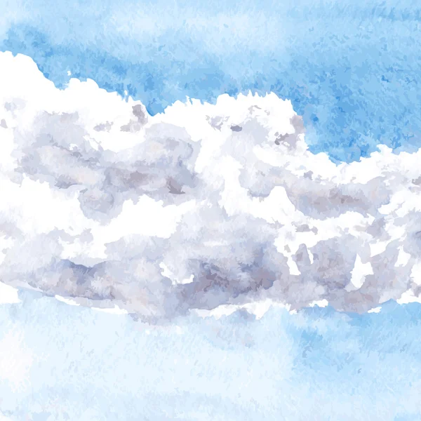 Acuarela dibujo nubes — Archivo Imágenes Vectoriales