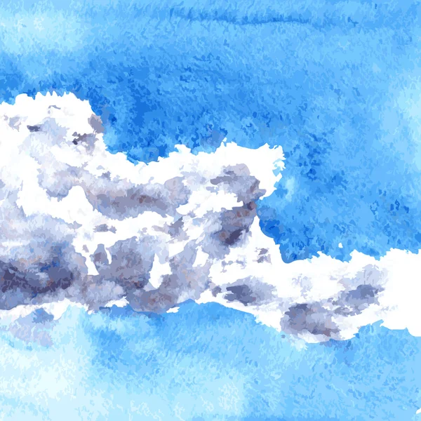 Acuarela dibujo nubes — Archivo Imágenes Vectoriales