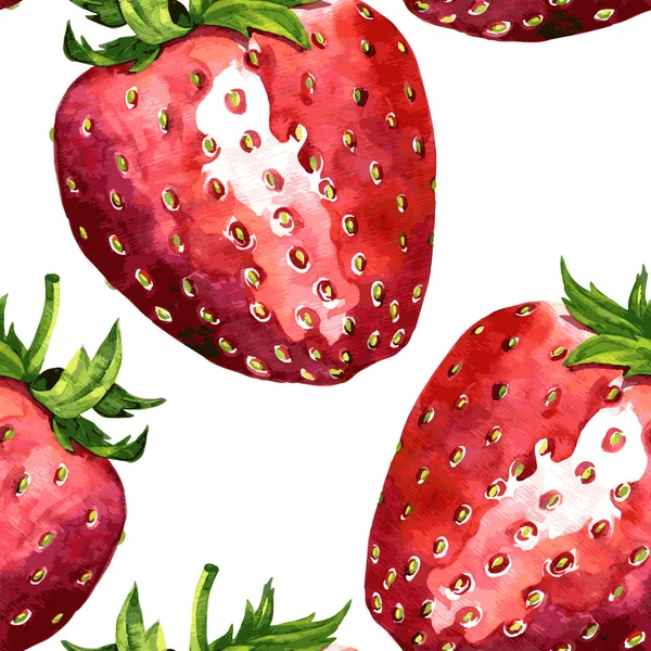 Vector seamless pattern with strawberry — Stock Vector