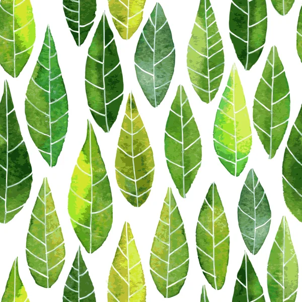 원활한 패턴 추상 녹색 잎 — 스톡 벡터