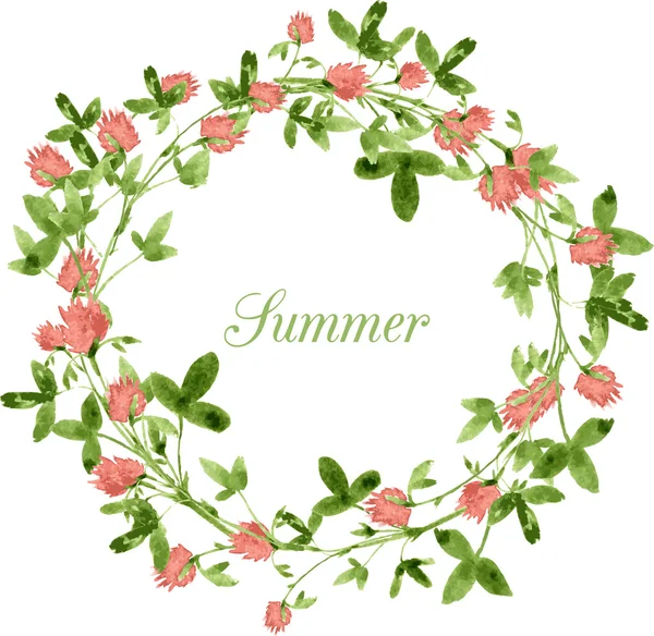 Vector aquarel bloemen frame — Stockvector