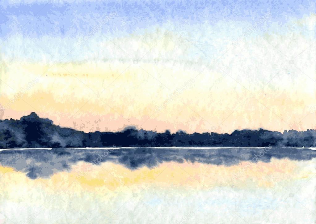 Abstract Watercolor Landscape Vector Image By C Cat Arch Angel Vector Stock