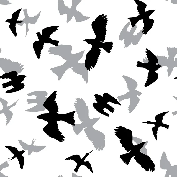 Vector seamless pattern with birds — Stock Vector