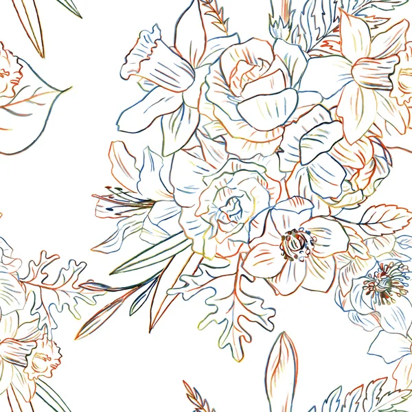 Floral  seamless pattern Stock Illustration