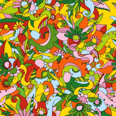 Doodle komik seamless modeli