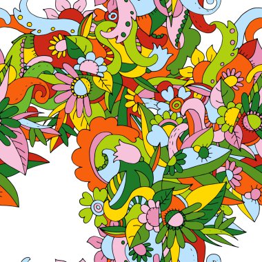 Doodle komik seamless modeli