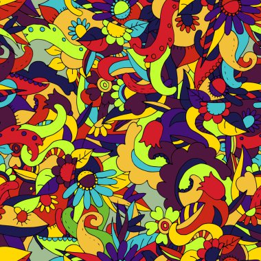 Doodle komik seamless modeli