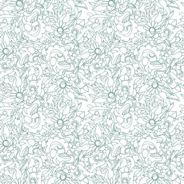 Doodle komik seamless modeli