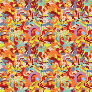 Doodle komik seamless modeli