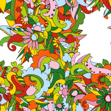 Doodle komik seamless modeli