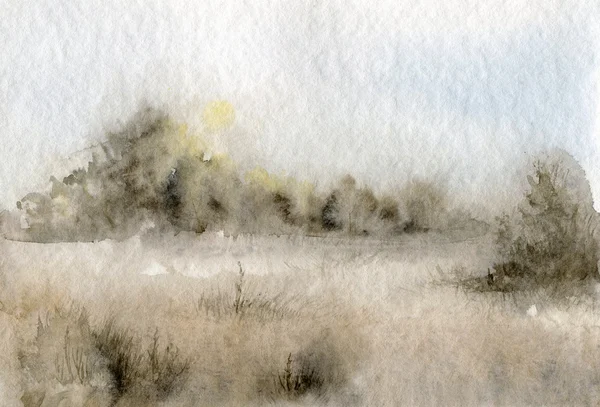 Abstracte aquarel landschap — Stockfoto