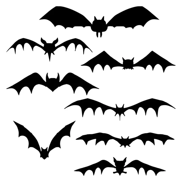 Halloween decor, bat silhouettes — стоковый вектор