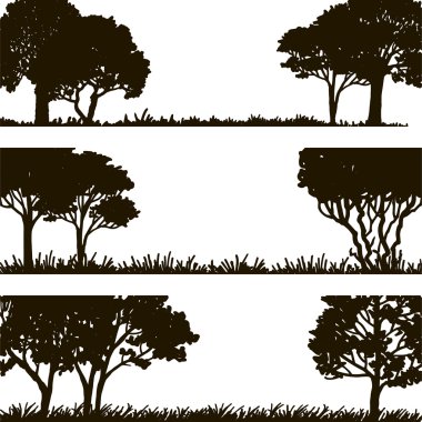 Orman siluetleri lanscapes