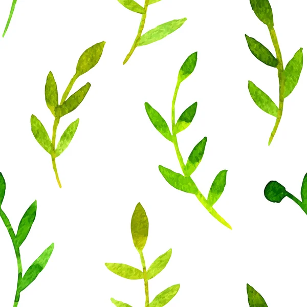 Vecteur aquarelle motif sans couture avec des feuilles — Image vectorielle