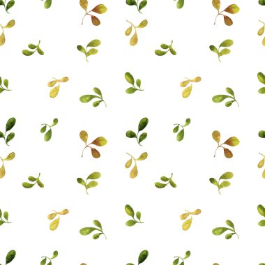 Sulu yeşil yapraklı pürüzsüz desen