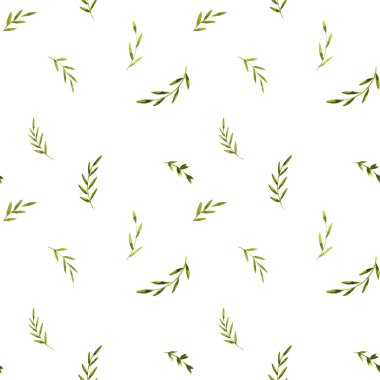 Sulu yeşil yapraklı pürüzsüz desen