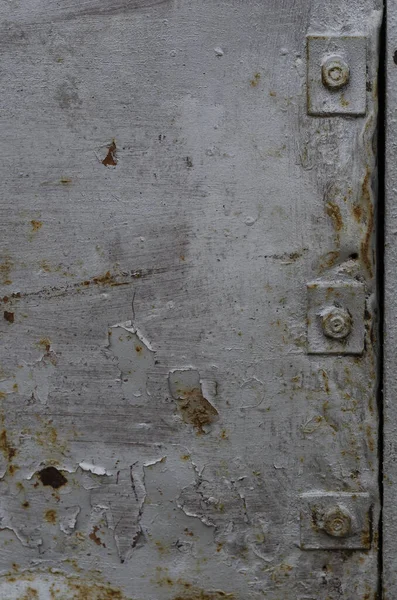 Metal Üzerinde Çatlaklar Kabuk Soyma Paslı Metal Bir Yüzeyde Fındıklı — Stok fotoğraf