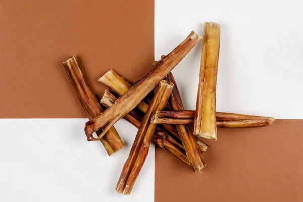 Helpful Dried Treats Pets Dried Bovine Penis Bully Sticks Beef — Foto Stock