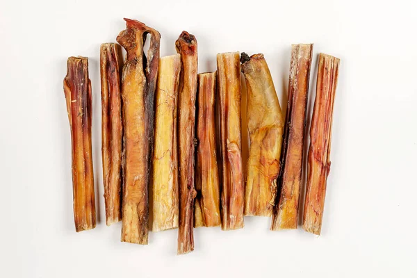 Helpful Dried Treats Pets Dried Bovine Penis Bully Sticks Beef — Zdjęcie stockowe