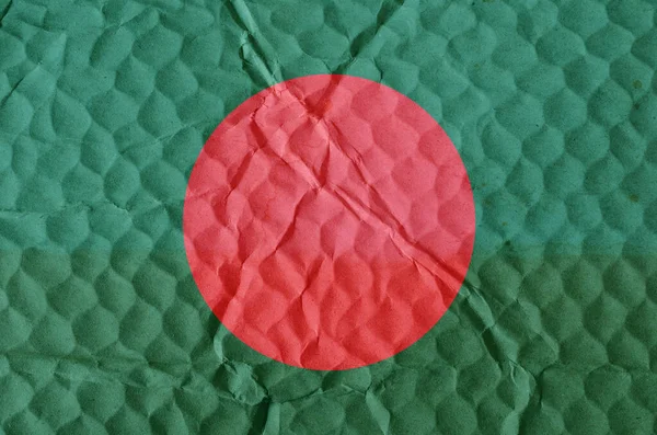 Nationale Vlag Van Volksrepubliek Bangladesh Een Ongelijk Gestructureerd Oppervlak Het — Stockfoto