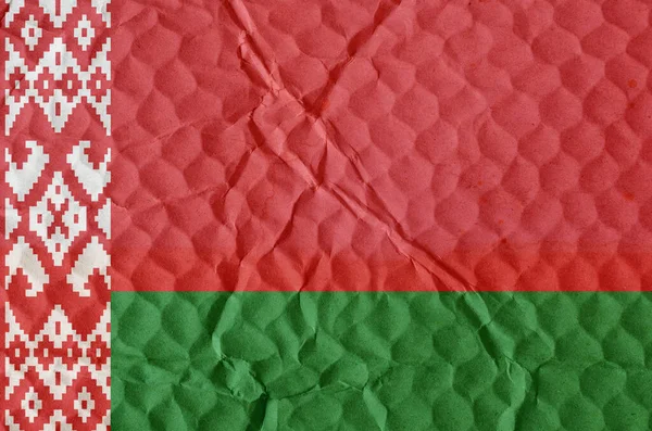 State Red Green Flag Republic Belarus Uneven Textured Surface Concept — Stock Photo, Image