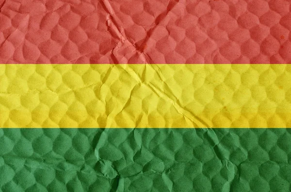 Жовто Зелений Національний Прапор Болівії Нерівній Текстурованій Поверхні Концепція Свободи — стокове фото