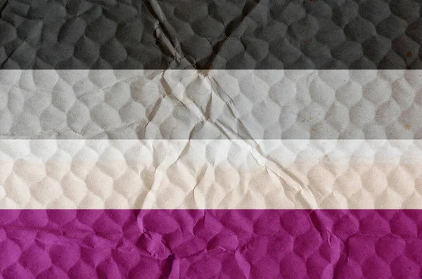 Eine Fahne Des Sexuellen Stolzes Auf Einer Unebenen Strukturierten Oberfläche — Stockfoto