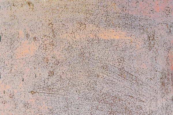 Крапки Плями Іржі Червоній Пофарбованій Металевій Стіні Блакитний Пілінг Тріснув — стокове фото