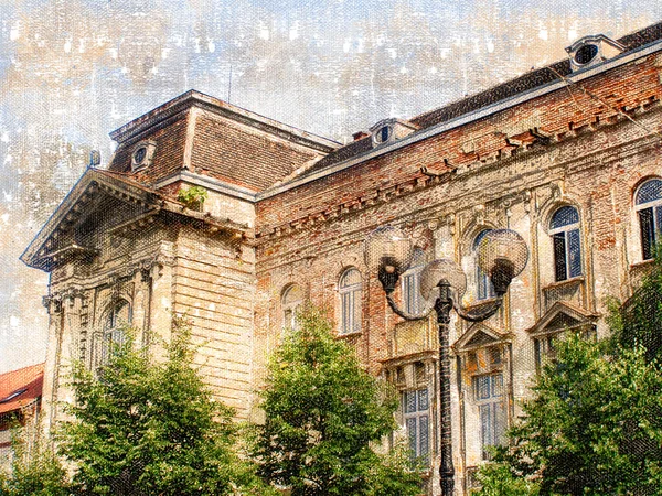 Fachada Edifício Antigo Bairro Histórico Lviv Ucrânia Belo Edifício Alto — Fotografia de Stock