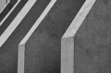 Soyut monokrom mimari geometrik kompozisyon. Tekrarla