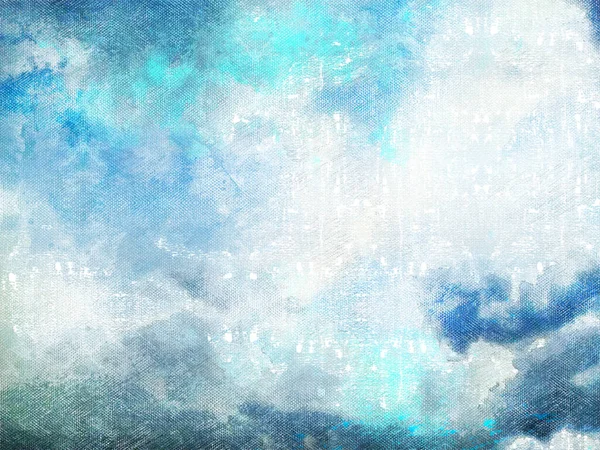 Голубое и бирюзовое небо с белыми облаками. Только небо. Боу — стоковое фото