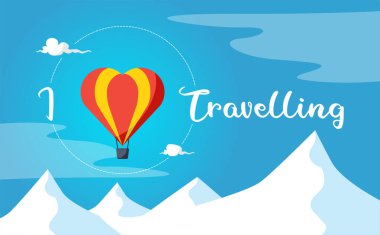 i love travelling concept typography royalty free vector
