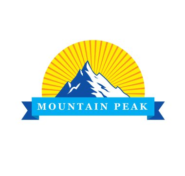 dağ macerası logo vektör çizimi izole