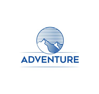 dağ macerası logo vektör çizimi izole