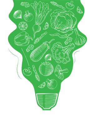 Vejetaryen restoran kafe menüsü tasarımı. Yemek menüsü ilanı, el çizimi illüstrasyon çizimi