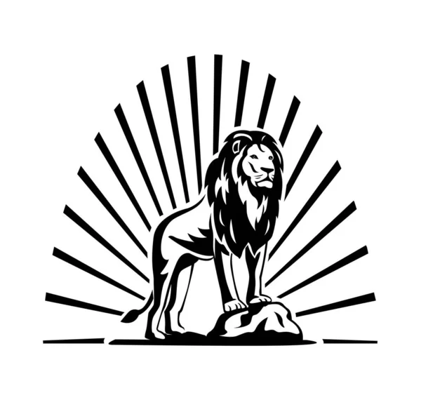 Логотип Льва Животное Векторная Иллюстрация — стоковый вектор