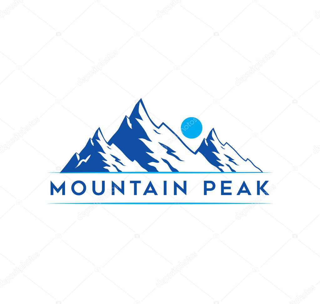 Mountain adventure logo vector illustration isolated