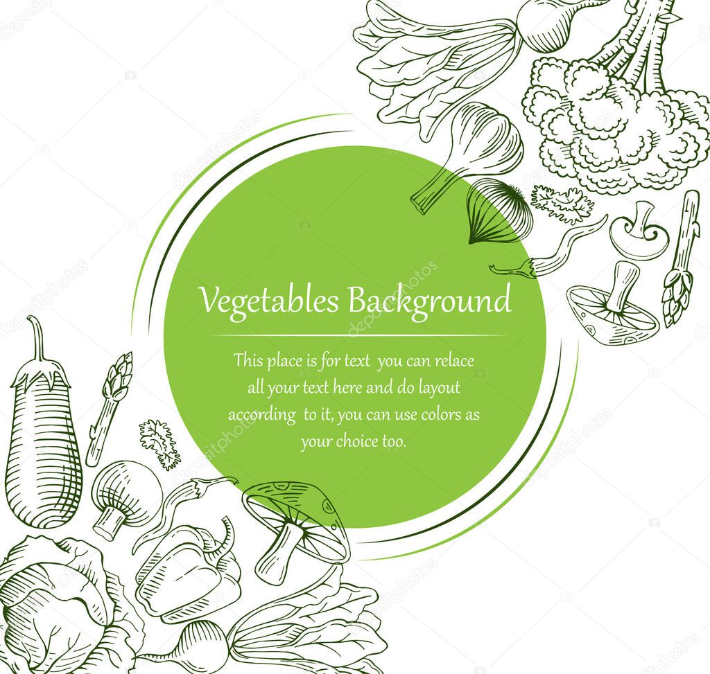 organic vegetable food template with text template