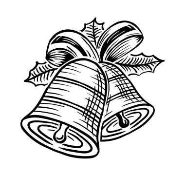 El çizimi Noel çan çizimi