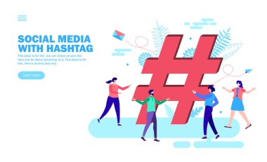 İnsanlar hashtag ve sosyal medya eğilimlerinin keyfini çıkarıyorlar