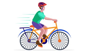 Çocuk mutlu bir şekilde izole edilmiş vektör çizimi yapıyor.