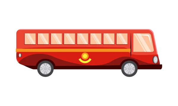 Maharashtra State Vervoer Bus Vector Illustratie — Stockvector