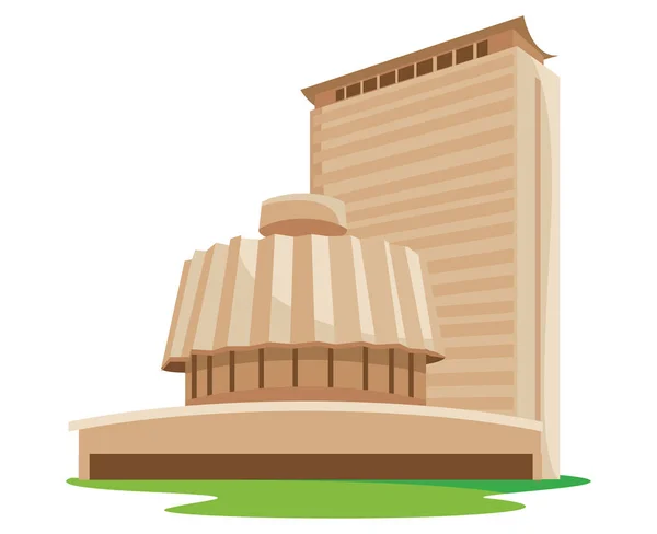 Maharashtra Vidhan Bhavan Maharashtra State Assembly Building Isolated Vector Illustration — 스톡 벡터