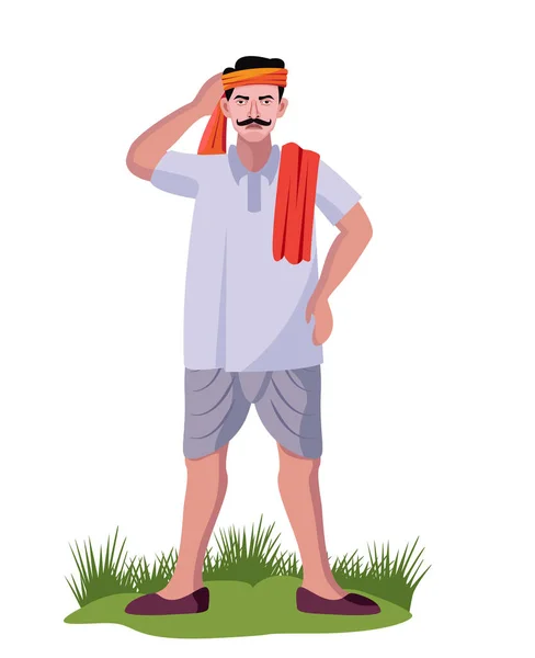 indian farmer cartoon